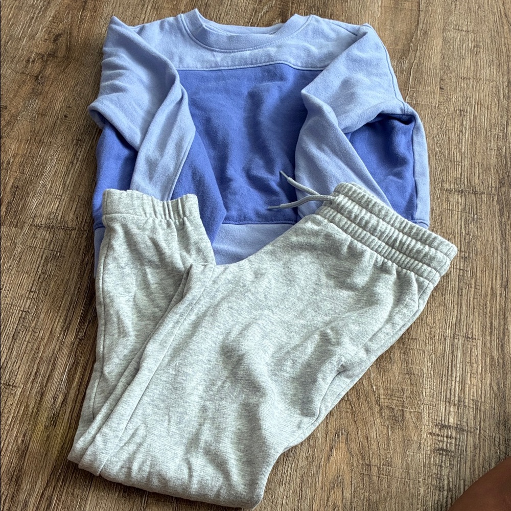 Athletic Works Kids' Blue and Light Gray Jogger Set